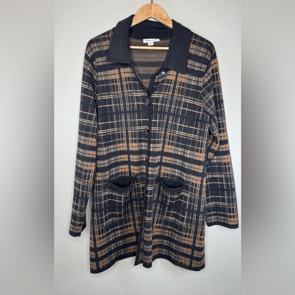 Pendleton Sweaters - Pendleton Women's Merino Wool Button‑Front Longline Cardigan Sweater Size L Gray